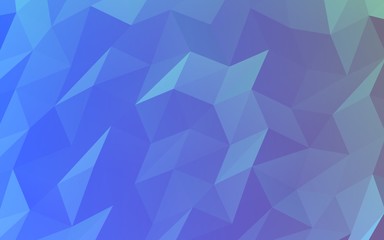 Obraz premium Abstract triangle geometrical blue background. Geometric origami style with gradient. 3D illustration