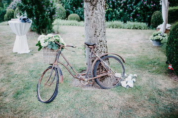 Fahrrad Deko Hochzeit Antik Rarität Blumen