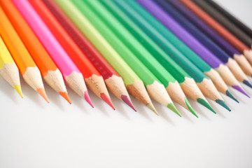 Color pencils white background colorful