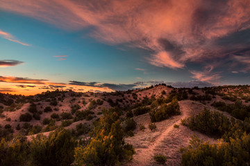 Fototapeta premium Zachód słońca w Santa Fe