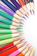 Color pencils white background colorful