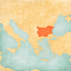 Map of Balkans - Bulgaria