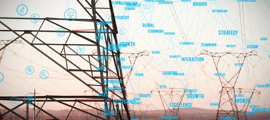 Composite image of image of a circle with words