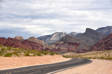 A road to Red Rock Canyon