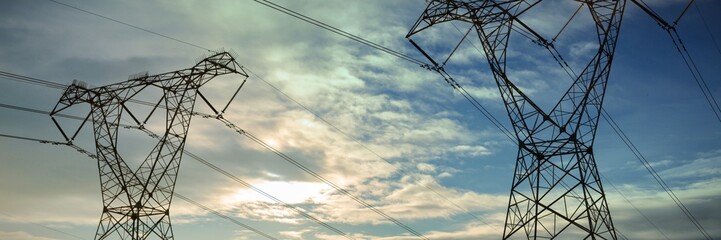 Composite image of cloudy sky landscape