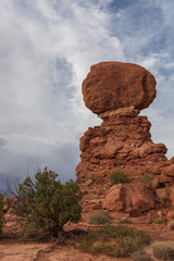 Scenic Balanced Rock in Arches National Park Utah