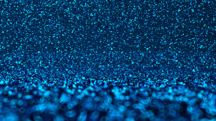 Obraz premium Blue background with sparkles - razfokus, Bokeh, flare, particle