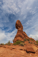 Fototapeta na wymiar Scenic Balanced Rock in Arches National Park Utah