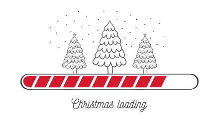 Christmas loading vector illustrator with decoration