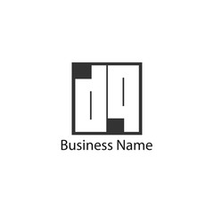 Initial Letter DQ Logo Template Design
