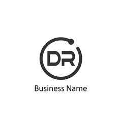 Initial Letter DR Logo Template Design