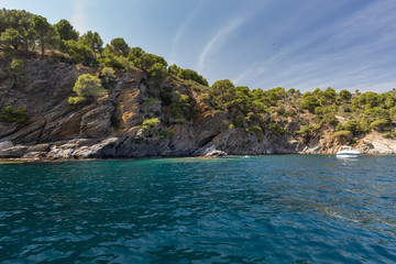 Obraz premium Cala Rostella en Parque Natural de Cap de Creus, Rosas, Alt Empordà. Cataluña. España