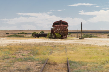 Fototapeta premium Abandoned Train in Marree