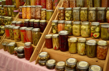 Canned goods at Farmers Market