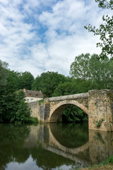 Bridge over aveyron river in France
