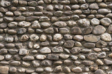 Old round stone wall background