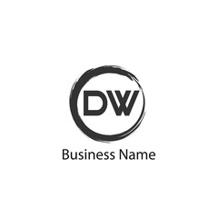 Initial Letter DW Logo Template Design