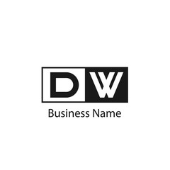 Initial Letter DW Logo Template Design