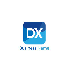 Initial Letter DX Logo Template Design