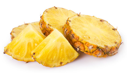 Fresh pineapple on white background