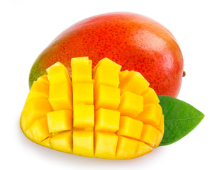 Fresh mango on white background