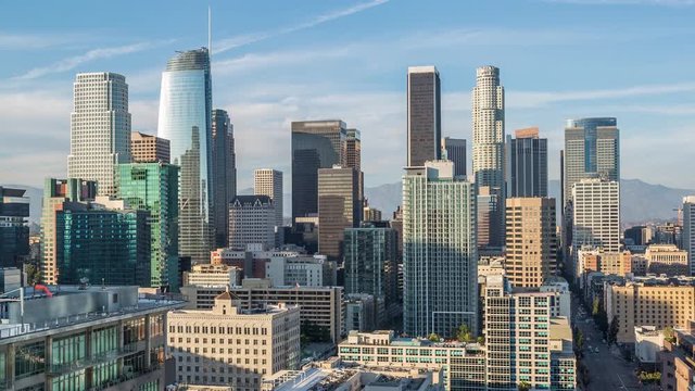 Downtown Los Angeles Skyline Day Timelapse