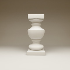 White background with a balustrade (balusters)