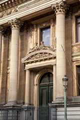 Obraz premium Detail of the Brussels stock exchange building