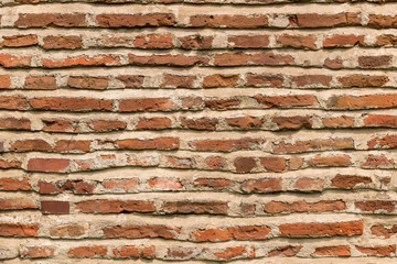 Irregular Red Brick Wall Background