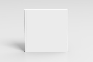 Fototapeta premium square blank book cover mockup