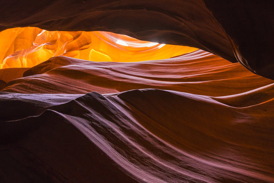  Beautiful  of sandstone formations in upper Antelope Canyon, Page, Arizona, USA