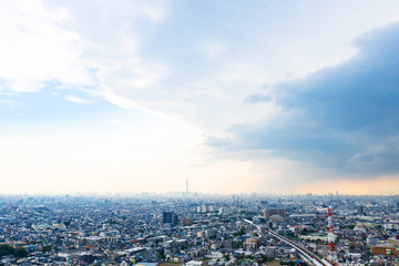 Naklejka premium 都市・空撮