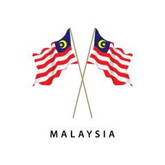 Malaysia Flag Vector Template Design Illustration