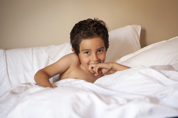 Obraz na płótnie Canvas Boy in Bed