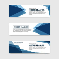 Naklejka premium Blue Modern Company Banner design set. Banner Design eps 10 template