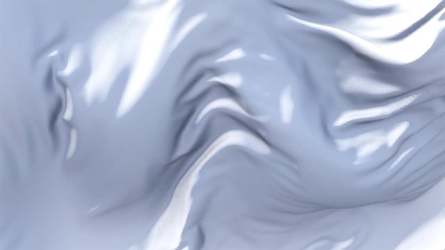 308. White Flag Waving in Wind Slow Motion Animation . 4K Realistic Fabric Texture Flag Smooth Blowing on a windy day Continuous Seamless Loop Background.