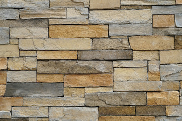 facade view of stone wall pattern background