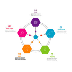 modern timeline infographic element template vector