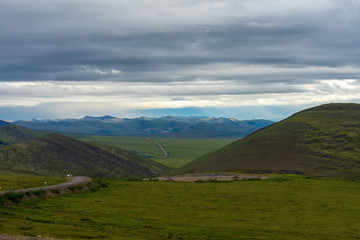 Dempster Highway Traverses Through The Yukon And Northwest Territories, Canada
