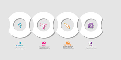 Modern infographic timeline element template vector