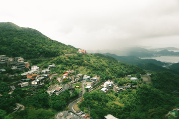 Fototapeta na wymiar Taiwan Taipei Shifen Mountain Towns Travel Asia