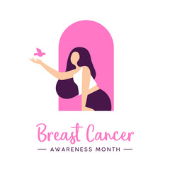 Obraz na płótnie Canvas Breast Cancer Awareness concept for health care