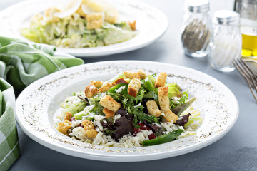 House salad with lettuce