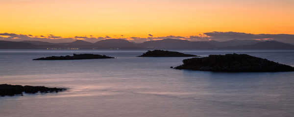 Fototapeta premium Peloponnese coast at sunrise