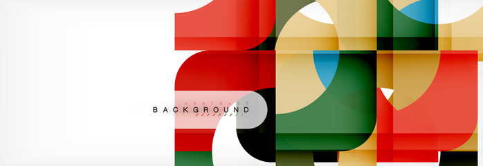 Geometric squares abstract banner. Vector illustration for business brochure or flyer, presentation and web design layout