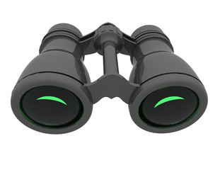 3d binocular concept. rendered illustration