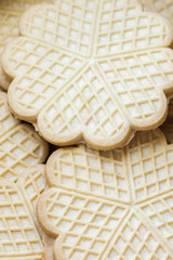 Delicious shortbread cookie in the shape of a flower