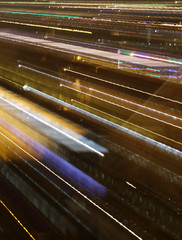 Bokeh effect of city lights background for overlay design