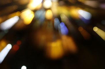 Bokeh effect of city lights background for overlay design