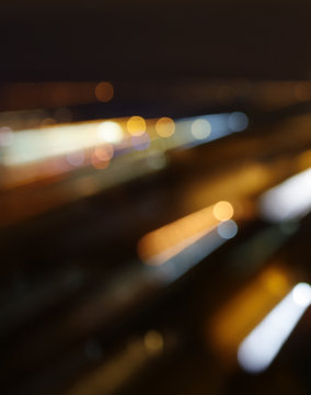 Bokeh effect of city lights background for overlay design